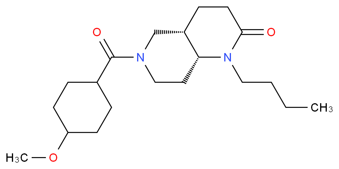 (4aS*,8aR*)-1-butyl-6-[(4-methoxycyclohexyl)carbonyl]octahydro-1,6-naphthyridin-2(1H)-one_分子结构_CAS_)