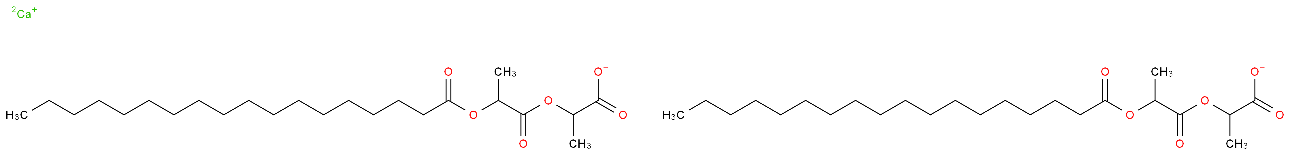 (<sup>2</sup>Ca)calcio(1+) ion bis(2-{[2-(octadecanoyloxy)propanoyl]oxy}propanoate)_分子结构_CAS_5793-94-2