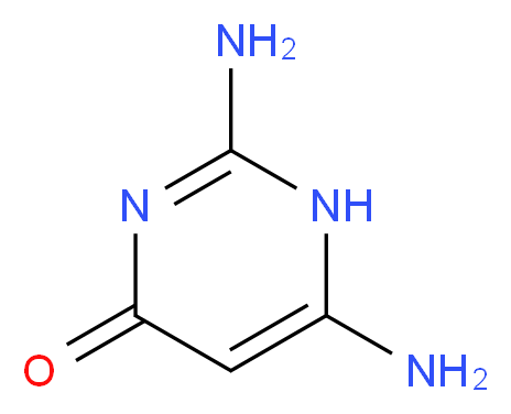 2,6-diamino-1,4-dihydropyrimidin-4-one_分子结构_CAS_56-06-4