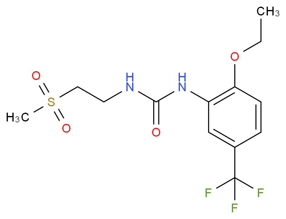 N-[2-ethoxy-5-(trifluoromethyl)phenyl]-N'-[2-(methylsulfonyl)ethyl]urea_分子结构_CAS_)