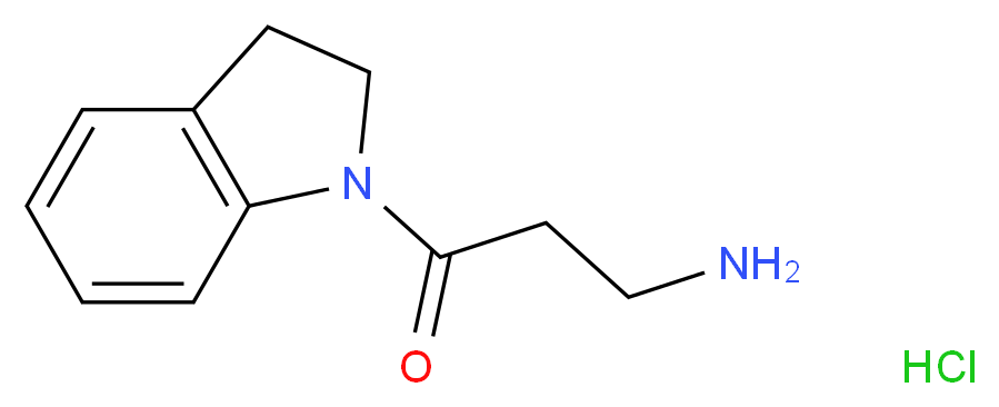 3-Amino-1-(2,3-dihydro-1H-indol-1-yl)-1-propanone hydrochloride_分子结构_CAS_)