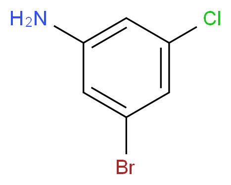 3-bromo-5-chloroaniline_分子结构_CAS_96558-78-0