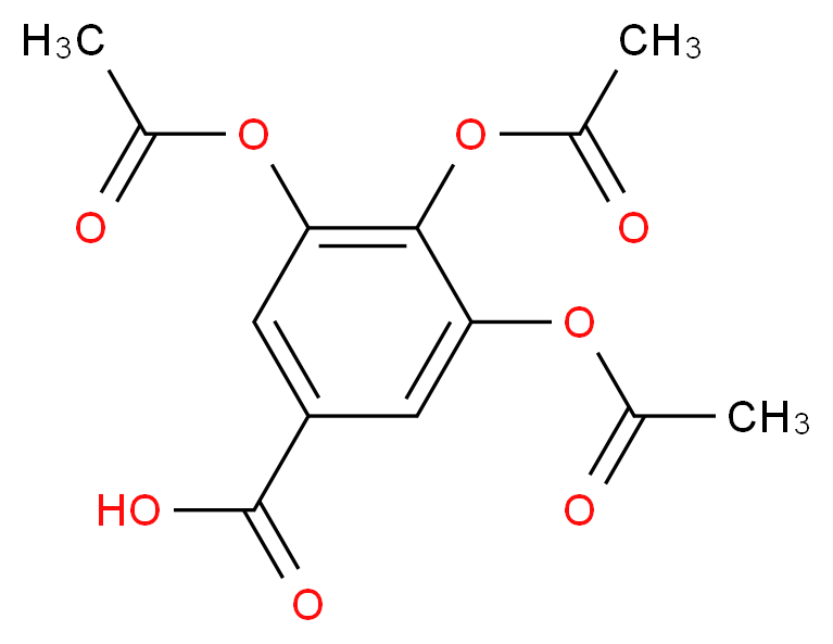 3,4,5-tris(acetyloxy)benzoic acid_分子结构_CAS_6635-24-1