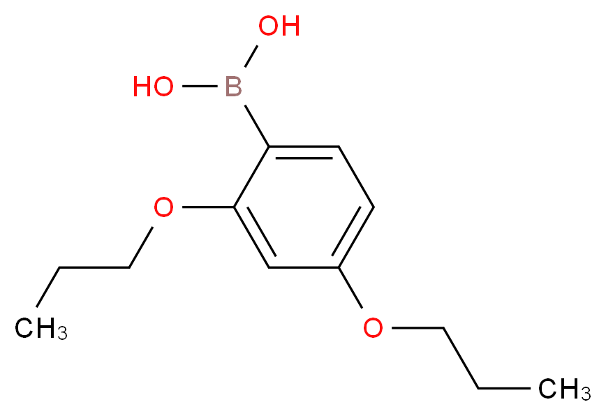 2,4-二丙氧基苯硼酸_分子结构_CAS_150145-25-8)