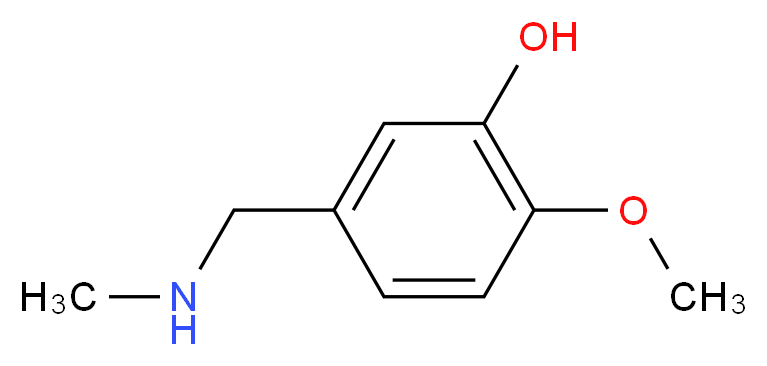 2-methoxy-5-[(methylamino)methyl]phenol_分子结构_CAS_54542-57-3