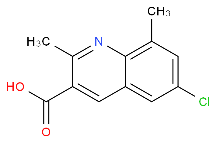 6-chloro-2,8-dimethylquinoline-3-carboxylic acid_分子结构_CAS_948289-26-7