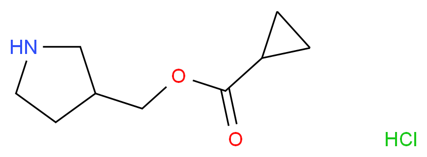 3-Pyrrolidinylmethyl cyclopropanecarboxylate hydrochloride_分子结构_CAS_)