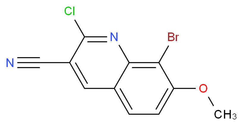 8-BROMO-2-CHLORO-7-METHOXYQUINOLINE-3-CARBONITRILE_分子结构_CAS_948291-24-5)