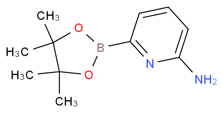 6-(tetramethyl-1,3,2-dioxaborolan-2-yl)pyridin-2-amine_分子结构_CAS_1032758-22-7