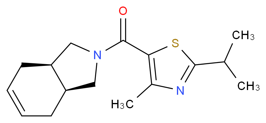 (3aR*,7aS*)-2-[(2-isopropyl-4-methyl-1,3-thiazol-5-yl)carbonyl]-2,3,3a,4,7,7a-hexahydro-1H-isoindole_分子结构_CAS_)