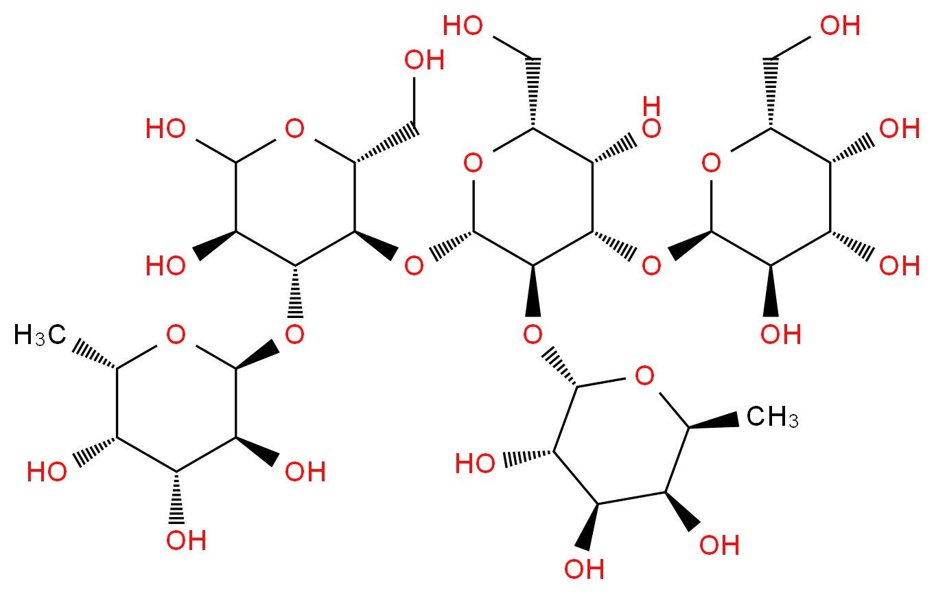 (2S,3S,4R,5S,6S)-2-{[(3R,4R,5R,6R)-2,3-dihydroxy-5-{[(2S,3R,4S,5S,6R)-5-hydroxy-6-(hydroxymethyl)-4-{[(2R,3R,4S,5R,6R)-3,4,5-trihydroxy-6-(hydroxymethyl)oxan-2-yl]oxy}-3-{[(2S,3S,4R,5S,6S)-3,4,5-trihydroxy-6-methyloxan-2-yl]oxy}oxan-2-yl]oxy}-6-(hydroxymethyl)oxan-4-yl]oxy}-6-methyloxane-3,4,5-triol_分子结构_CAS_72468-43-0