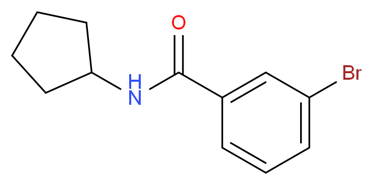 3-Bromo-N-cyclopentylbenzamide_分子结构_CAS_349405-34-1)