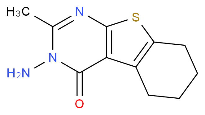 3-Amino-2-methyl-5,6,7,8-tetrahydro-[1]benzothieno[2,3-d]pyrimidin-4(3H)-one_分子结构_CAS_)