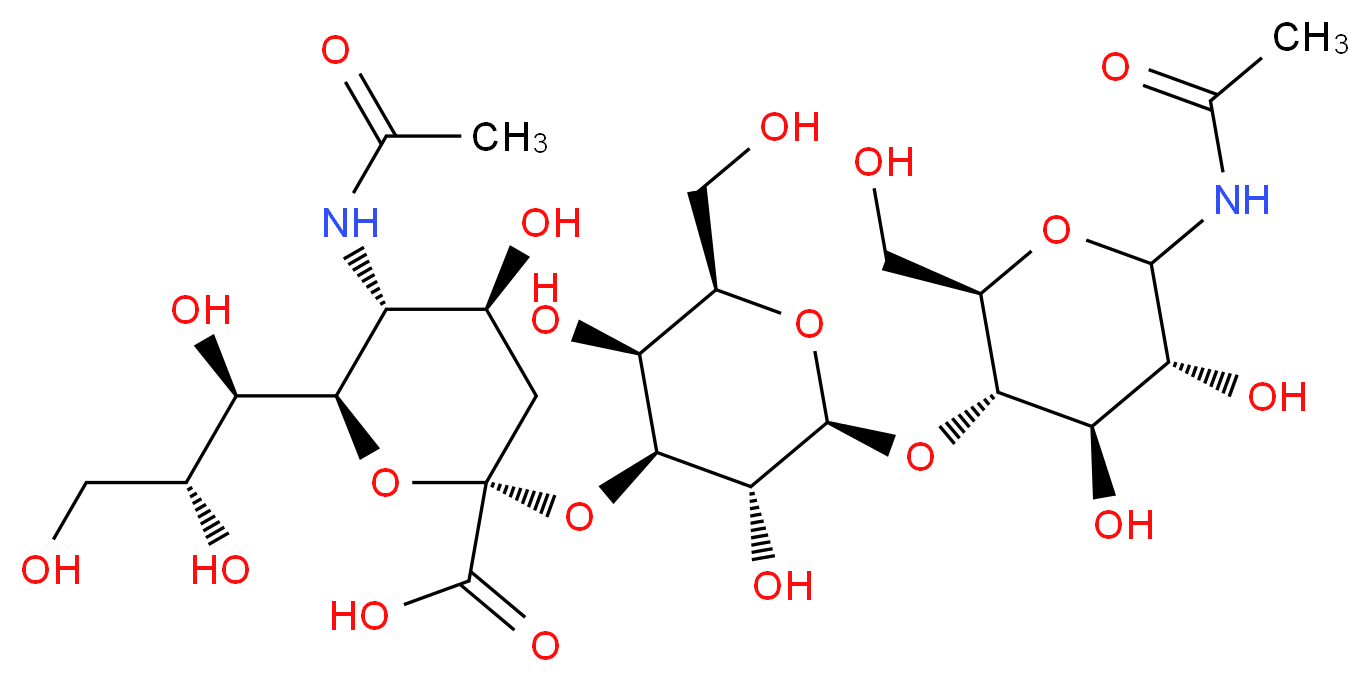 3′-Sialyl-N-acetyllactosamine_分子结构_CAS_102490-37-9)