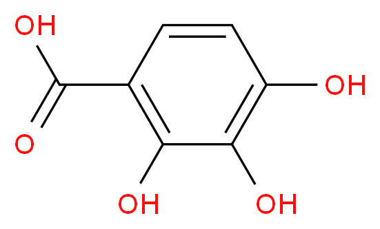 2,3,4-trihydroxybenzoic acid_分子结构_CAS_610-02-6