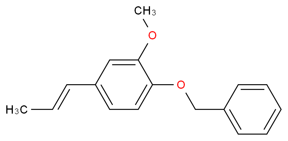 1-(benzyloxy)-2-methoxy-4-[(1E)-prop-1-en-1-yl]benzene_分子结构_CAS_92666-21-2