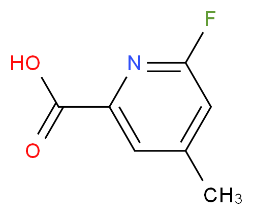 6-fluoro-4-methylpyridine-2-carboxylic acid_分子结构_CAS_1060804-75-2