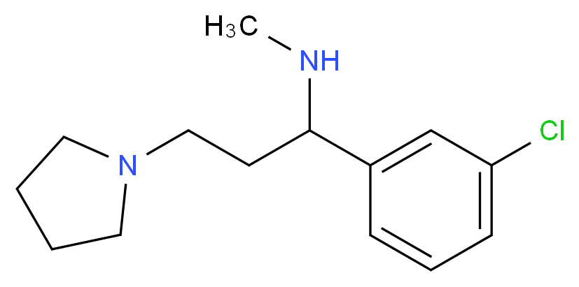 [1-(3-Chloro-phenyl)-3-pyrrolidin-1-yl-propyl]-methyl-amine_分子结构_CAS_)