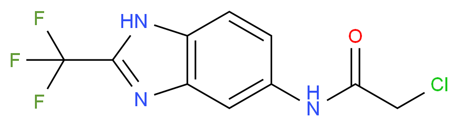 2-chloro-N-[2-(trifluoromethyl)-1H-1,3-benzodiazol-5-yl]acetamide_分子结构_CAS_)
