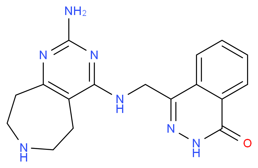 4-{[(2-amino-6,7,8,9-tetrahydro-5H-pyrimido[4,5-d]azepin-4-yl)amino]methyl}phthalazin-1(2H)-one_分子结构_CAS_)