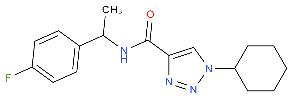 1-cyclohexyl-N-[1-(4-fluorophenyl)ethyl]-1H-1,2,3-triazole-4-carboxamide_分子结构_CAS_)