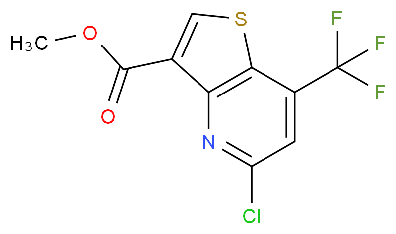 Methyl 5-chloro-7-(trifluoromethyl)thieno[3,2-b]pyridine-3-carboxylate_分子结构_CAS_648859-81-8)