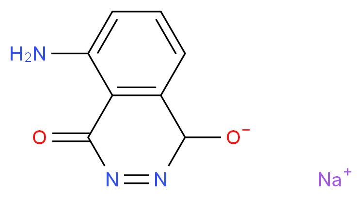 sodium 5-amino-4-oxo-1,4-dihydrophthalazin-1-olate_分子结构_CAS_20666-12-0