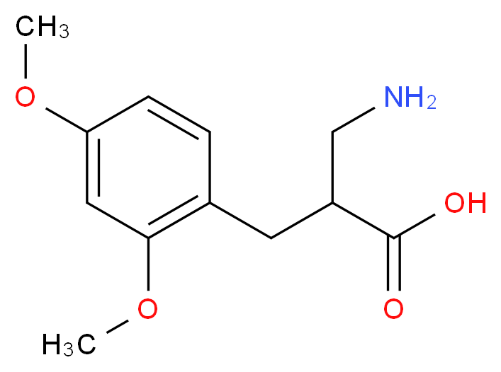 3-amino-2-[(2,4-dimethoxyphenyl)methyl]propanoic acid_分子结构_CAS_910444-07-4