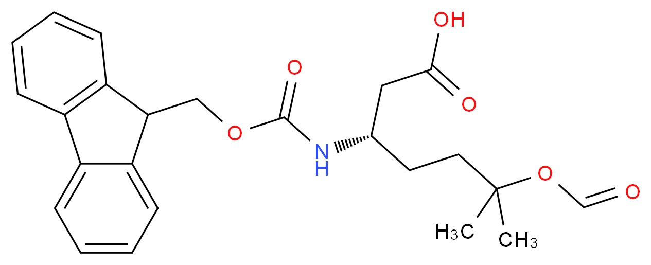 (3S)-3-{[(9H-fluoren-9-ylmethoxy)carbonyl]amino}-6-(formyloxy)-6-methylheptanoic acid_分子结构_CAS_209252-17-5