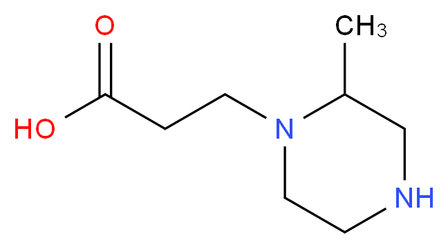 3-(2-methylpiperazin-1-yl)propanoic acid_分子结构_CAS_1060813-92-4)