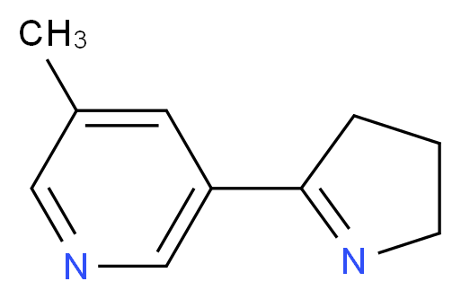 3-(3,4-dihydro-2H-pyrrol-5-yl)-5-methylpyridine_分子结构_CAS_102780-52-9