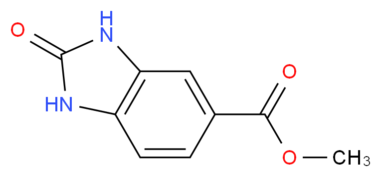 methyl 2-oxo-2,3-dihydro-1H-1,3-benzodiazole-5-carboxylate_分子结构_CAS_106429-57-6