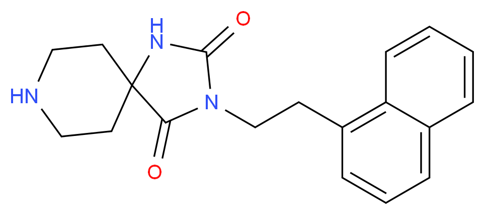 3-[2-(1-naphthyl)ethyl]-1,3,8-triazaspiro[4.5]decane-2,4-dione_分子结构_CAS_)