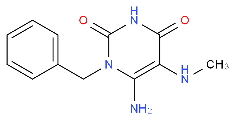 6-Amino-1-benzyl-5-methylamino-1H-pyrimidine-2,4-dione_分子结构_CAS_72816-88-7)