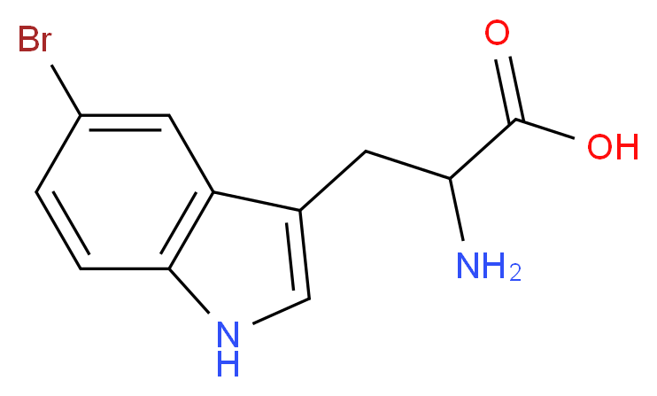 2-amino-3-(5-bromo-1H-indol-3-yl)propanoic acid_分子结构_CAS_)