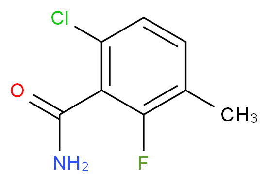 6-chloro-2-fluoro-3-methylbenzamide_分子结构_CAS_286474-61-1