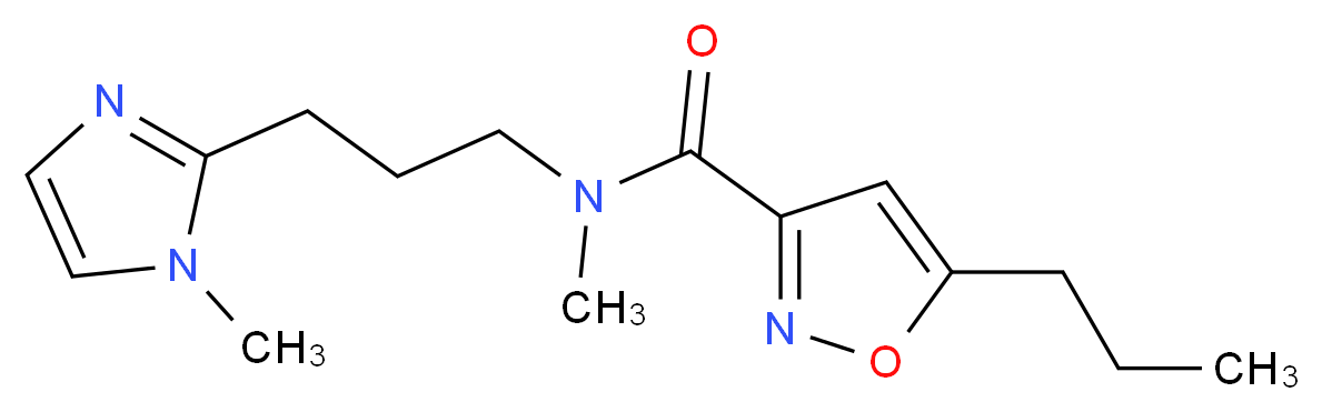 N-methyl-N-[3-(1-methyl-1H-imidazol-2-yl)propyl]-5-propyl-3-isoxazolecarboxamide_分子结构_CAS_)