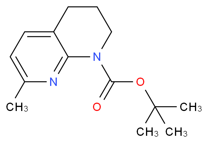 7-Methyl-3,4-dihydro-2H-1,8-naphthyridine-1-carboxylic acid tert-butyl ester_分子结构_CAS_243641-37-4)