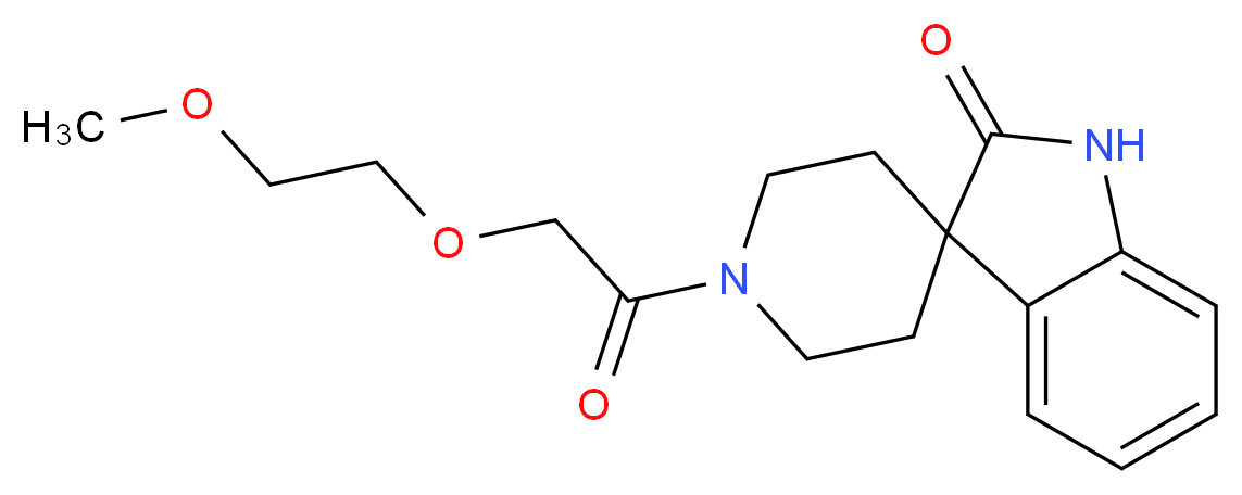1'-[(2-methoxyethoxy)acetyl]spiro[indole-3,4'-piperidin]-2(1H)-one_分子结构_CAS_)