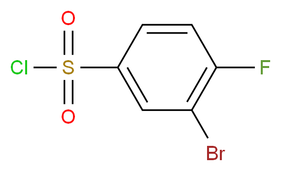 3-bromo-4-fluorobenzene-1-sulfonyl chloride_分子结构_CAS_)