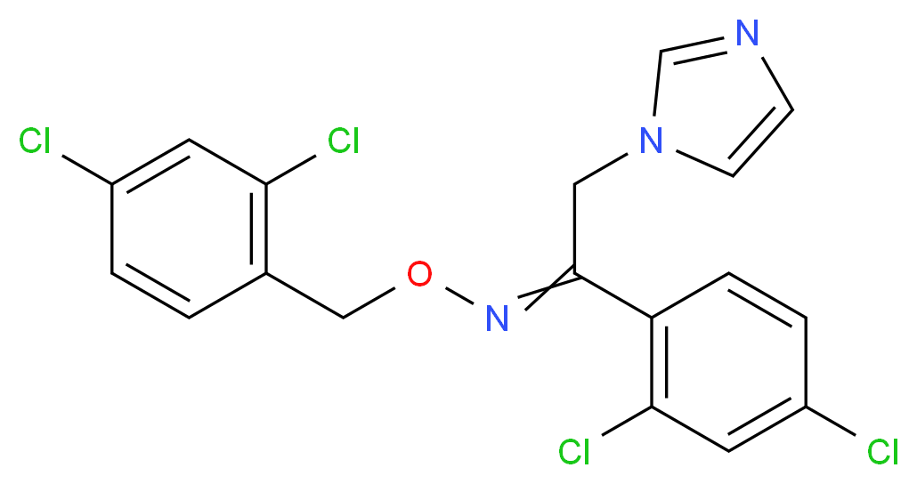 1-(2,4-dichlorophenyl)-n-((2,4-dichlorophenyl)methoxy)-2-imidazol-1-yl-ethanimine_分子结构_CAS_64211-45-6)
