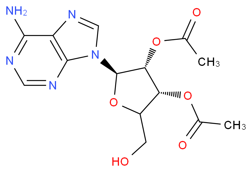 2′,3′-Di-O-acetyladenosine_分子结构_CAS_29886-19-9)