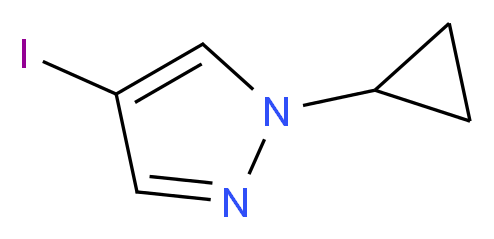 1-cyclopropyl-4-iodo-1H-pyrazole_分子结构_CAS_1239363-40-6