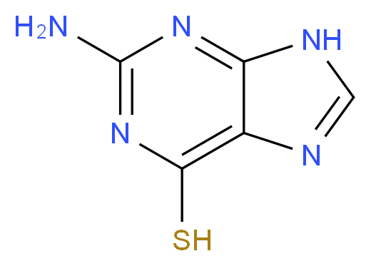 2-amino-9H-purine-6-thiol_分子结构_CAS_154-42-7