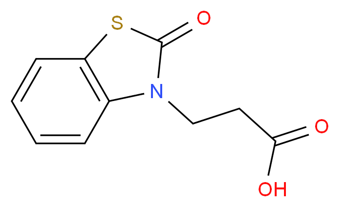 3-(2-Oxo-1,3-benzothiazol-3(2H)-yl)propanoic acid_分子结构_CAS_883-50-1)