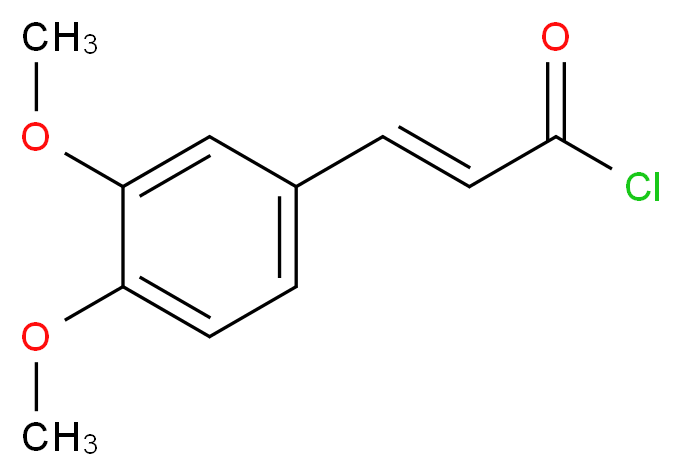 (2E)-3-(3,4-Dimethoxyphenyl)acryloyl chloride_分子结构_CAS_39856-08-1)