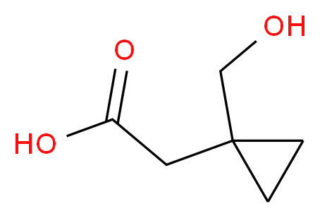 2-(1-(Hydroxymethyl)cyclopropyl)acetic acid_分子结构_CAS_869066-83-1)