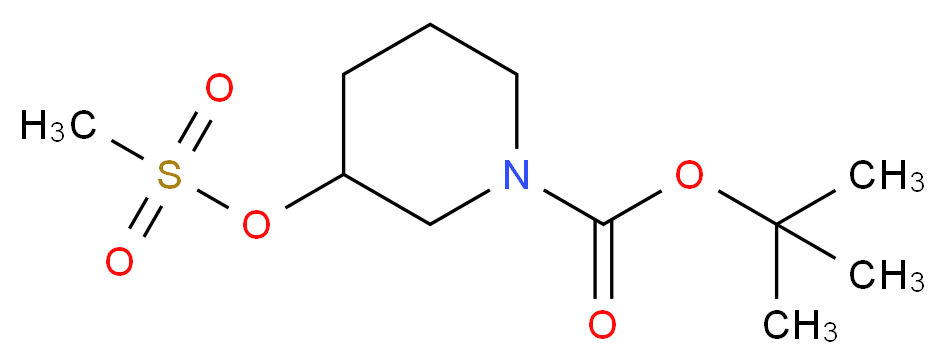 tert-butyl 3-(methanesulfonyloxy)piperidine-1-carboxylate_分子结构_CAS_129888-60-4