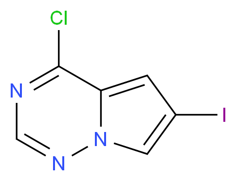 4-Chloro-6-iodopyrrolo[2,1-f][1,2,4]triazine_分子结构_CAS_916420-31-0)