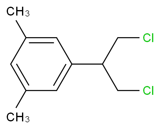 1-(1,3-dichloropropan-2-yl)-3,5-dimethylbenzene_分子结构_CAS_1585-17-7